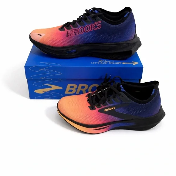 Brooks Hyperion 3 Men’s Running Shoes Size 9 Blue/Coral Papaya Brand New in Box - Picture 1 of 11
